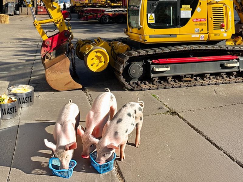BACON NEWS: Forget multiple bin day, ‘The Q-Pigs’ will eat staff leftovers