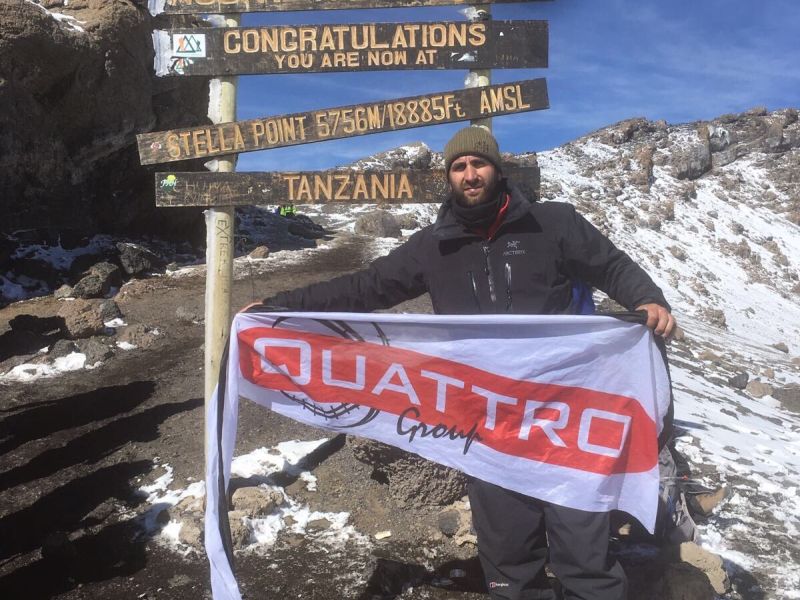 Quattro Sweeper Driver Climbs Mt. Kilimanjaro