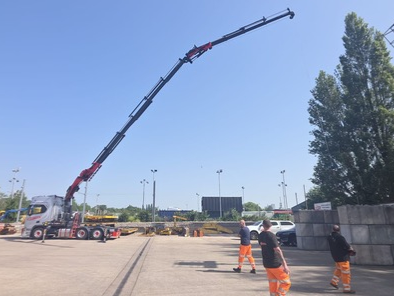 Quattro Scania R770 with Palfinger PK 580 crane on exhibition at RTX