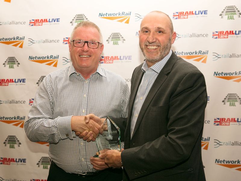 Quattro wins the 'Best Supporting Organisation' Award 2018 at Rail Live Awards